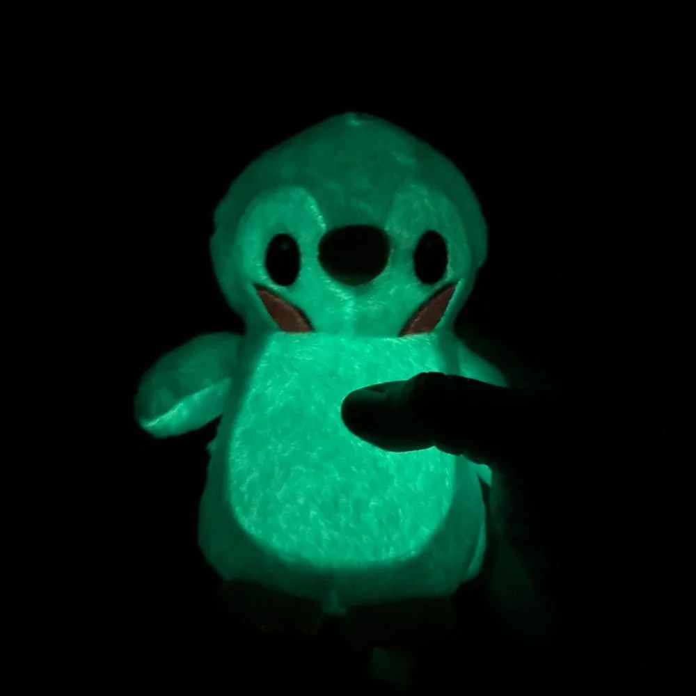 HK‎ Gideatech Glow Baby Penguin Kids Small Teal Excellent Light Up Plush D11-T